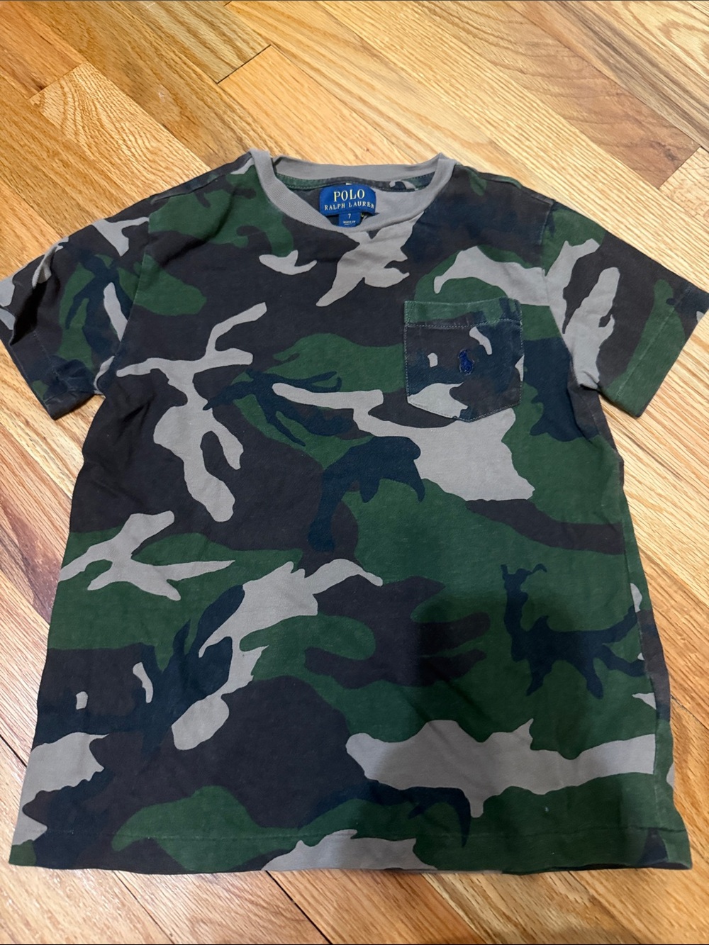 Polo by Ralph Lauren Green and Black Camo Pocket Tee